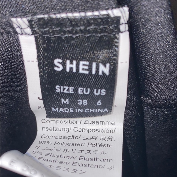 SHEIN Medium Aloruh Women's Summer Elegant Black Jacquard Strapless Dress - Picture 3 of 9